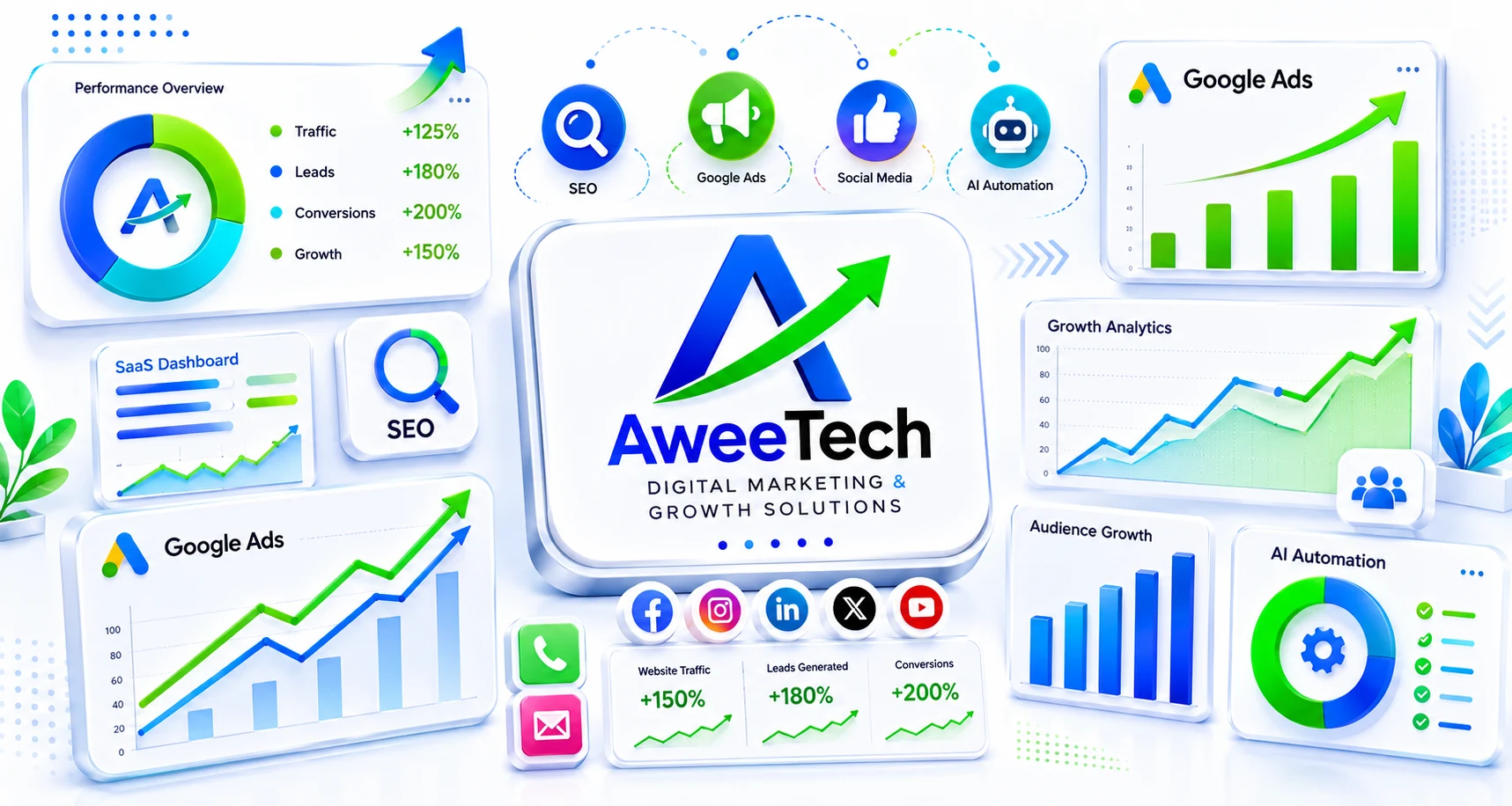 Aweetech digital marketing agency full service digital growth for businesses in USA, UK and India
